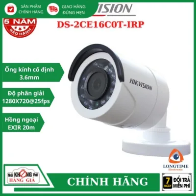Camera HD-TVI HIKVISION DS-2CE16C0T-IRP , camera dành cho đầu thu , Bảo hành chính hãng