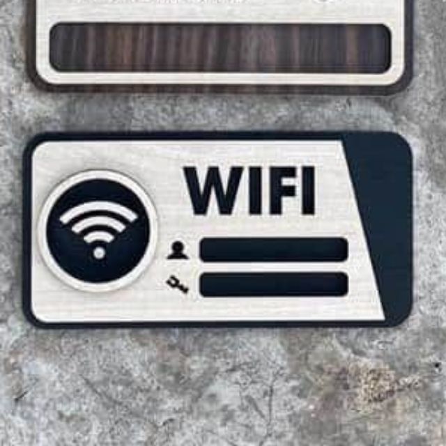 Bảng thông tin Wifi Bằng Gỗ Handmade Trang Trí Decor