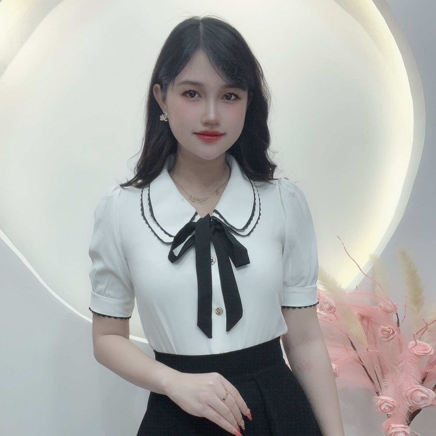 ÁO CÔNG SỞ TAY NGẮN NỮ TÍNH