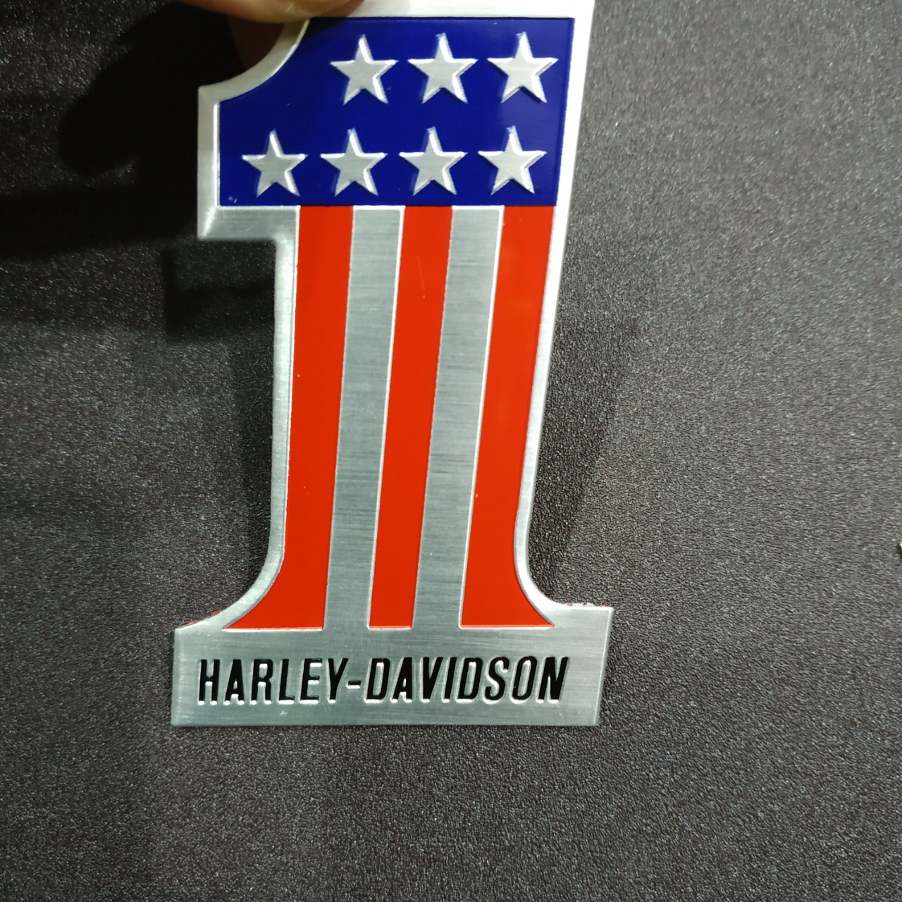Tem Nhôm Dán Xe Harley hình số 1 - 8x5cm