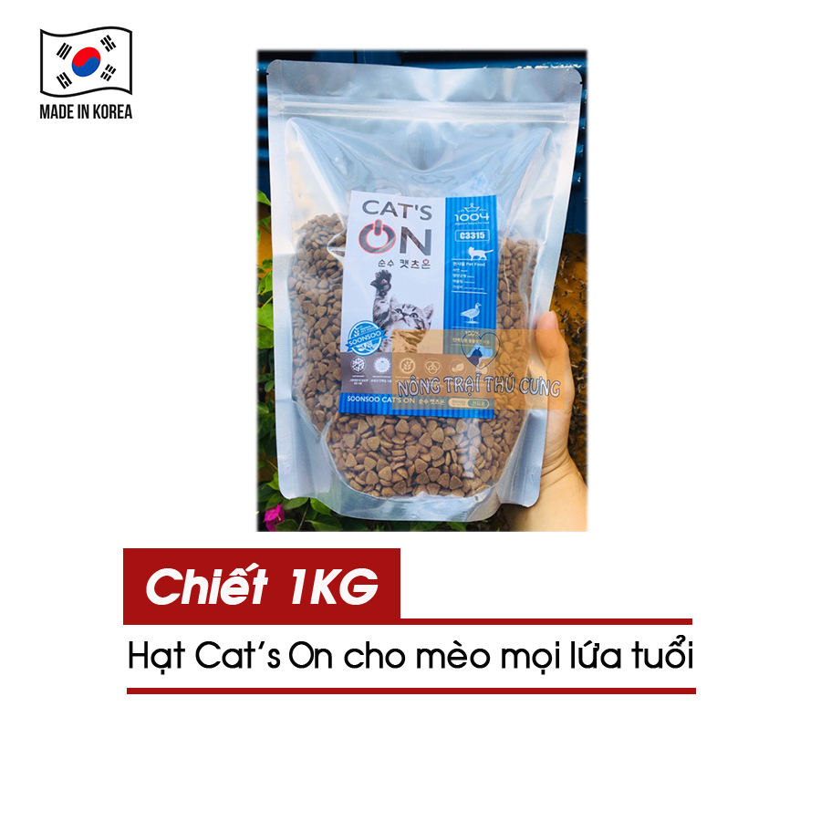Thức Ăn Mèo Hạt Cat s On Túi Chiết 1kg Hàn Quốc - Cho Mèo Mọi Lứa Tuổi -