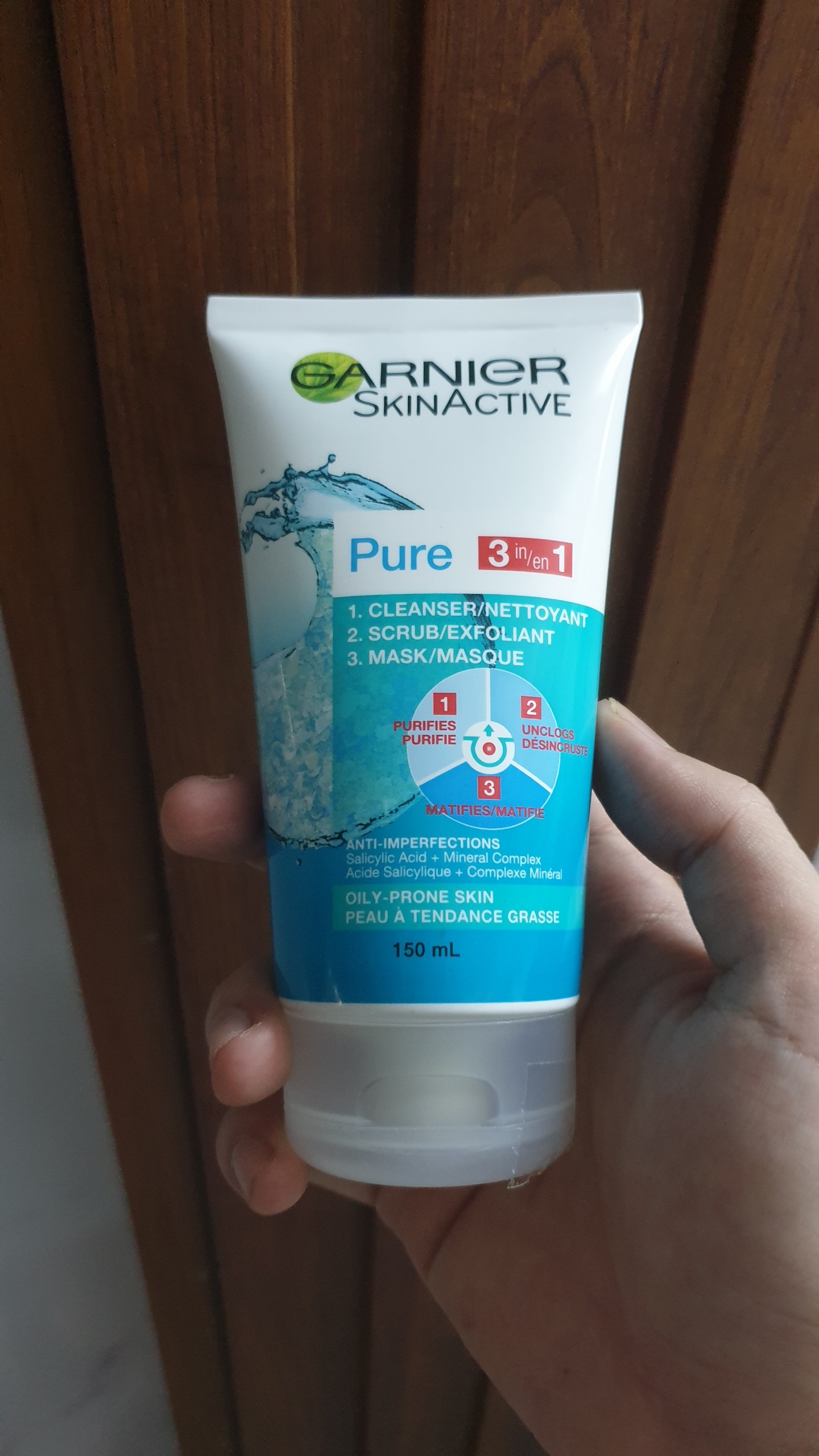 Sữa Rửa Mặt Garnier skin active 3 trong 1 Xách tay từ mall Canada, Chính Hãng 100%, Ship toàn quốc