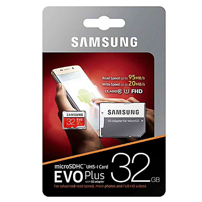 Thẻ nhớ MicroSD 32G SAMSUNG EVO Plus Box Class10