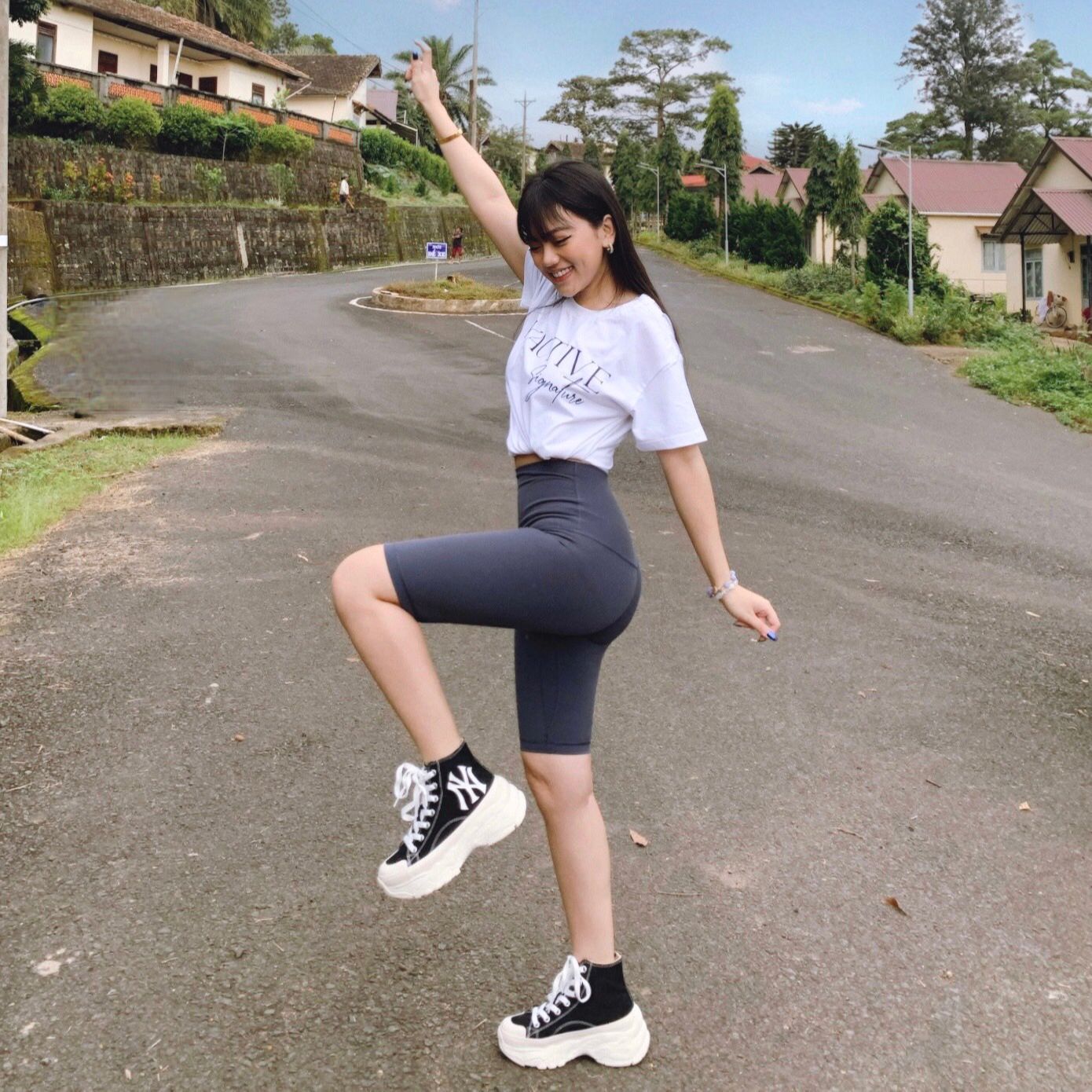 Áo thun form oversize RYACTIVE - RYACTIVE SIGNATURE TEE White