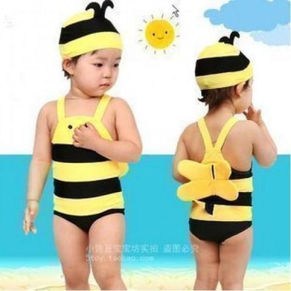 Nơi bán Set bơi cho bé trai, bé gái với tạo hình chú ong ngộ nghĩnh 9-14Kg