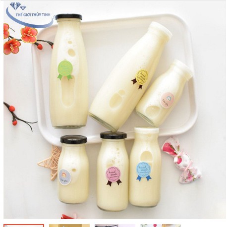 Chai , lọ thủy tinh nắp thiếc loại 200ml, 300ml, 500ml, 1000ml đa năng....