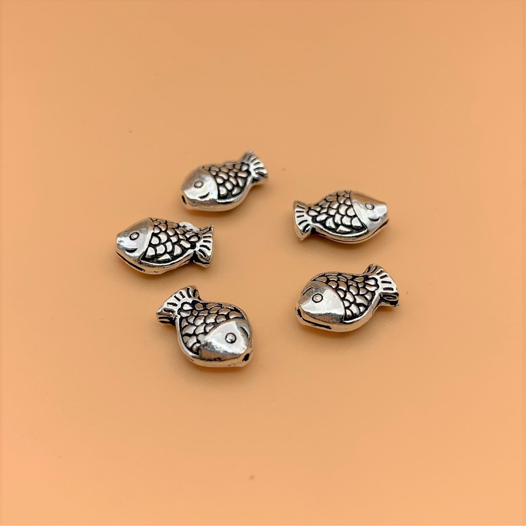 Charm bạc thái nối hình cá - Charm bạc 925 - Mã CA167