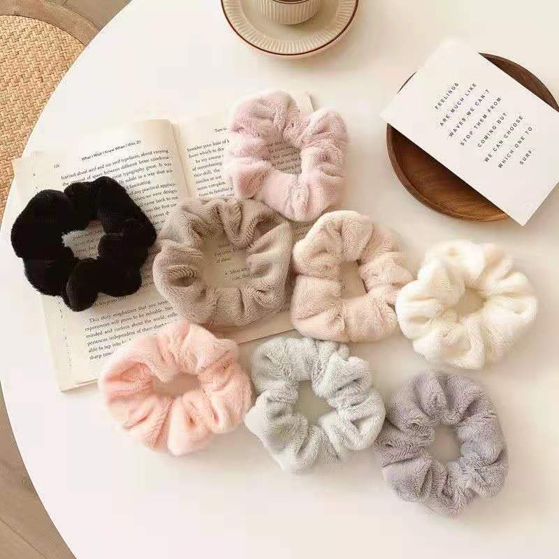 Dây cột tóc buộc tóc nhung trơn nhiều màu phong cách Hàn Quốc