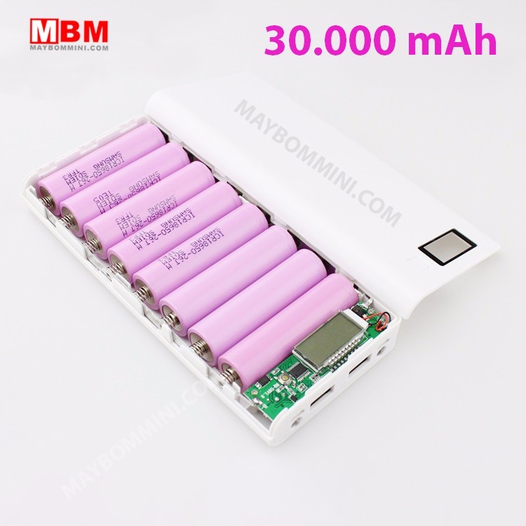 Box sạc pin dự phòng 8 cell 20000 mah - trang-box-sạc