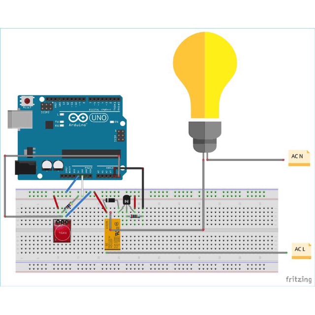 Modun,Mạch cảm biến chạm. Công tắc 1 chạm TTP223