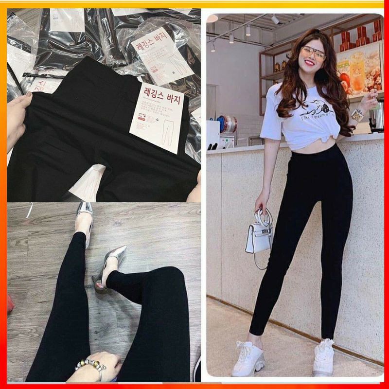Quần legging cạp cao xuất hàn chất dày dặn