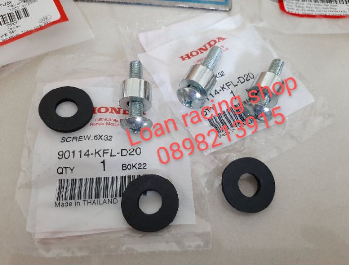 Bộ 3 ốc đệm bắt mặt nạ xe Wave thái Alpha ZX zin honda
