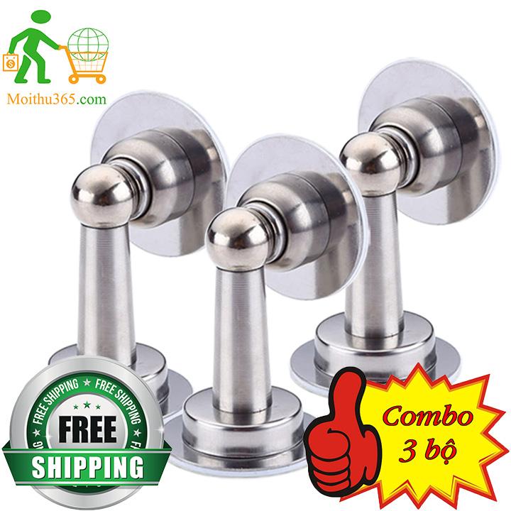 Free.Ship toàn quốc Bộ chốt hít cửa inox không khoan giá tốt
