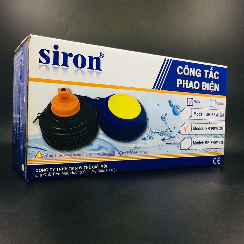 Phao điện kín nước Siron chống cạn chống tràn