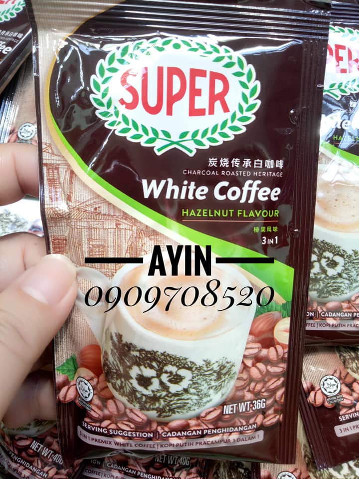 [HCM]( Bao Bì Mới ) Cà Phê Trắng Super Vị Hạt Dẻ - Super White Coffee Hazelnut Malaysia