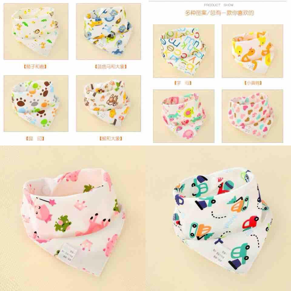Set 10 yếm coton khuy bấm