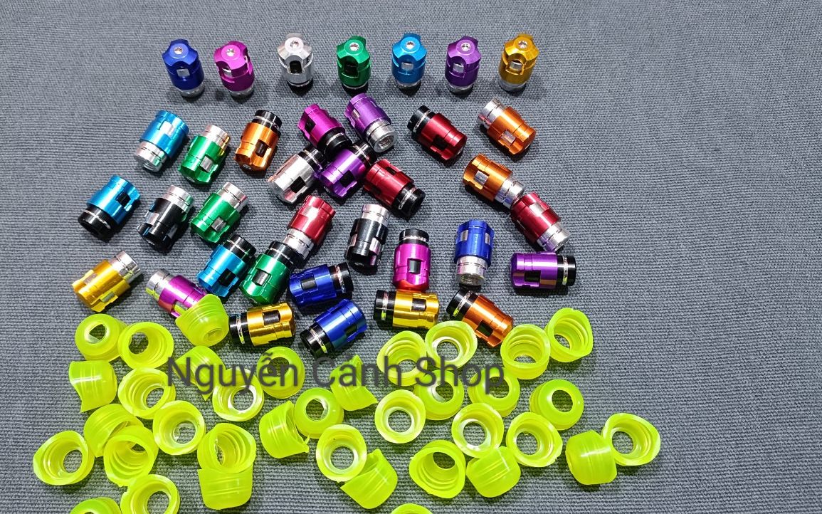 ốc Van vòi xe máy mẫu V11-(1 cặp van vòi+1 cặp cao su )