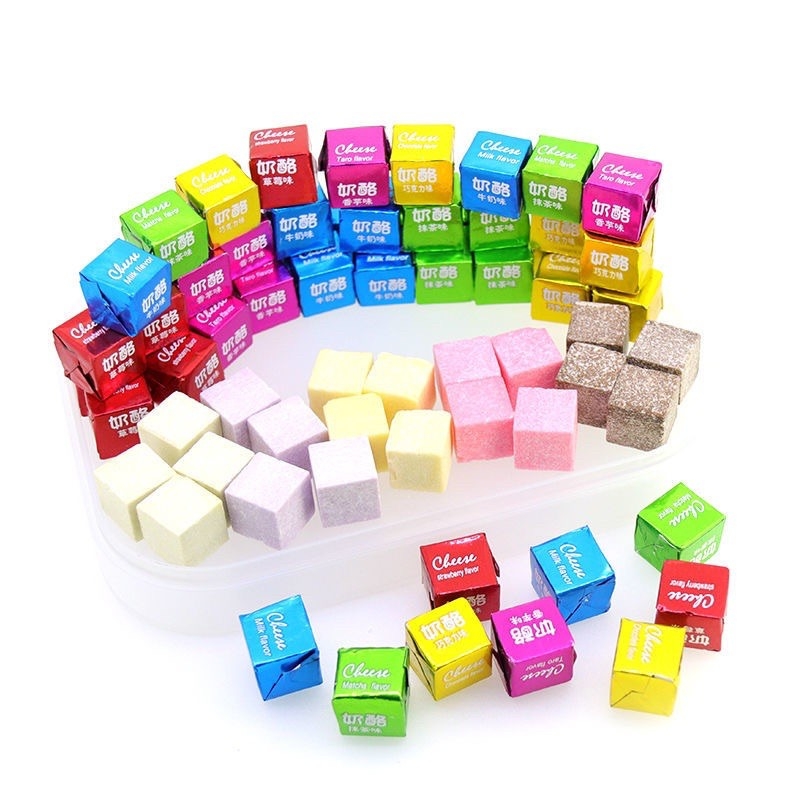 (MẪU MỚI 2022) (50v viên) Kẹo phomai Kẹo Phô Mai Cheese CUBE mix 6 vị SỮA,DÂU,CHOCOLATE,KHOAI MON,TRÀ XANH,SỮA CHUA