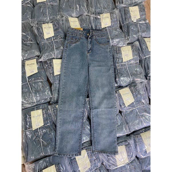 Quần jeans ống đứng xanh 2 màu