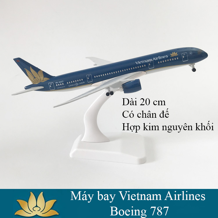 Mô hình máy bay hãng hàng không Vietnam Airlines Boeing 787 bằng hợp kim