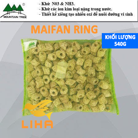 Sứ Lọc MOUNTAIN TREE Mini Ring, Nitro Ring, Maifan Ring 1 Lít (Kèm Túi Lọc Hãng) - Sứ Lọc Cho Hồ Cá
