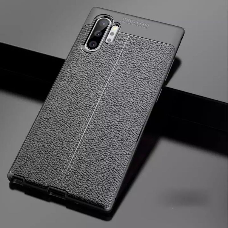 Ốp lưng Silicon dẻo giả da hãng Auto Focus cho Samsung Galaxy Note 10 Lite, Note 10 Plus, Note 10, Note 9, Note 8123123