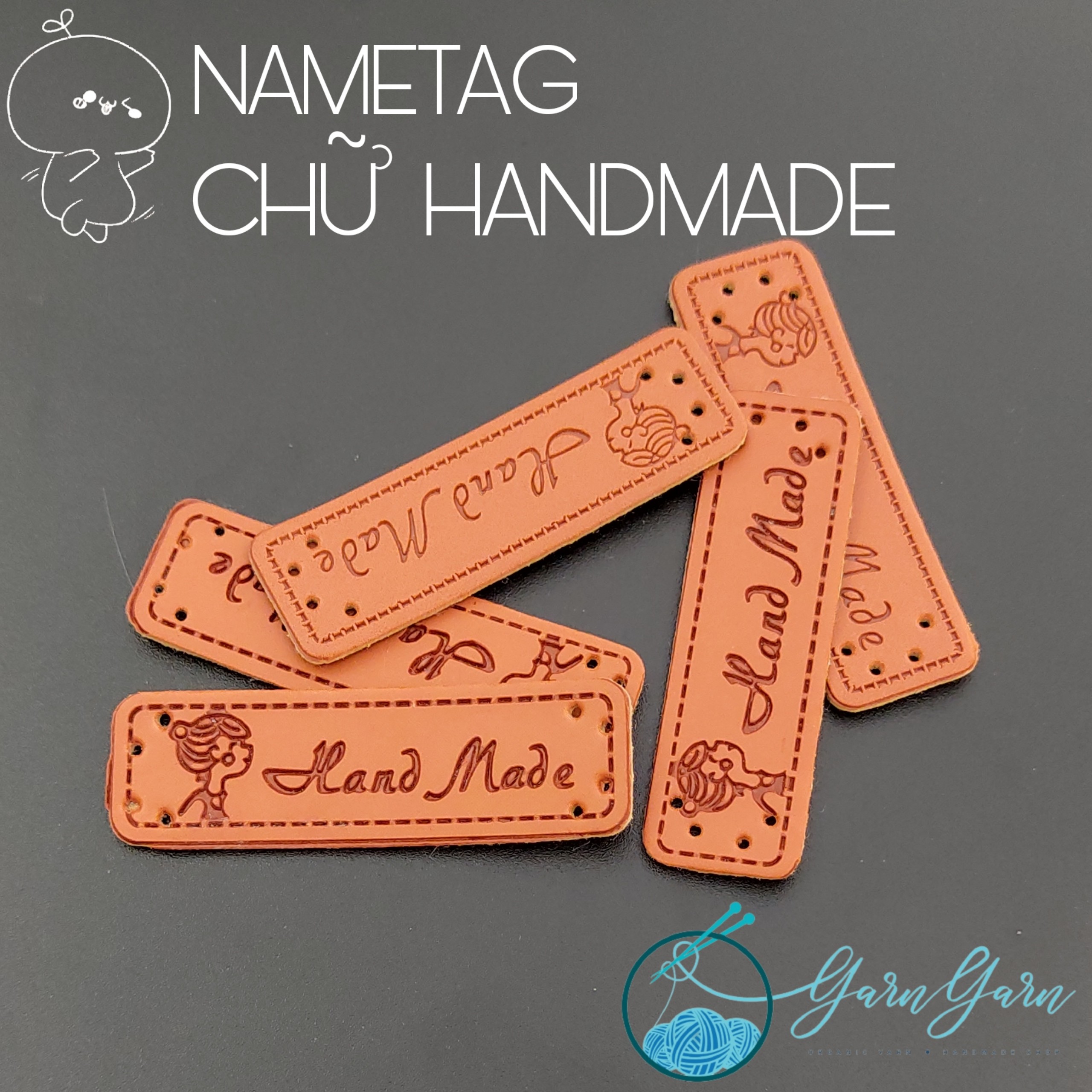 Tag da Handmade/ Mác da Handmade - set 2 cái
