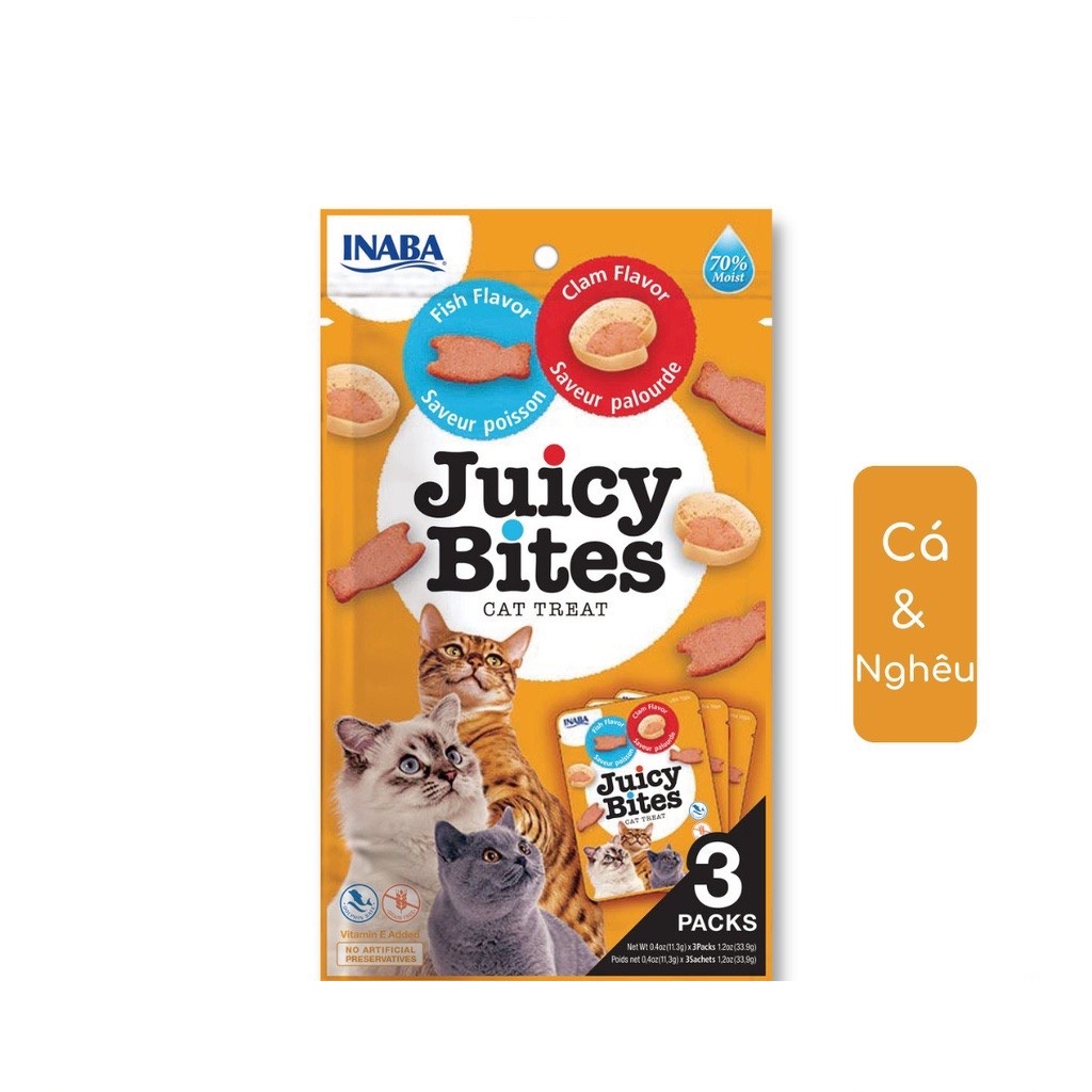 Bánh thưởng Inaba cho mèo, Bánh thưởng Juicy Bites mềm cho mèo