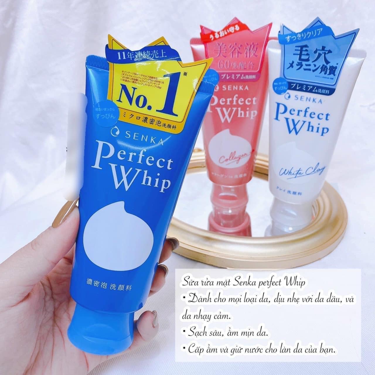 Sửa rửa mặt tạo bọt Senka Perfect Whip 120g