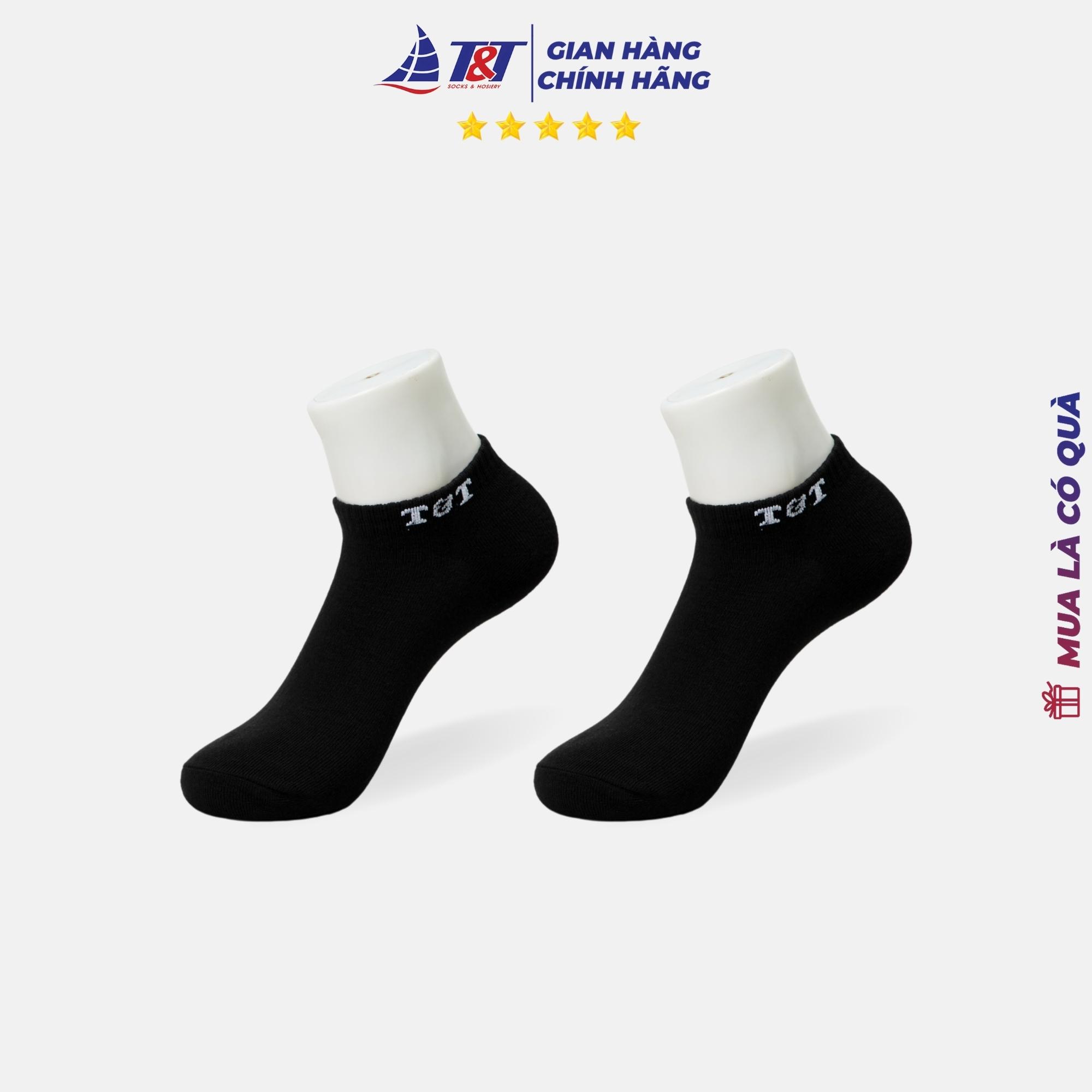 Tất Nam cổ ngắn logo T&T SOCKS - NAM9014
