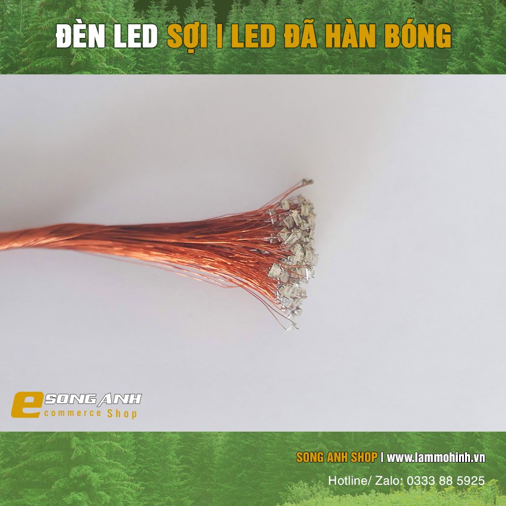 Đèn LED sợi bóng 0603 đã hàn sẵn ( 1 bịch 5 đèn )
