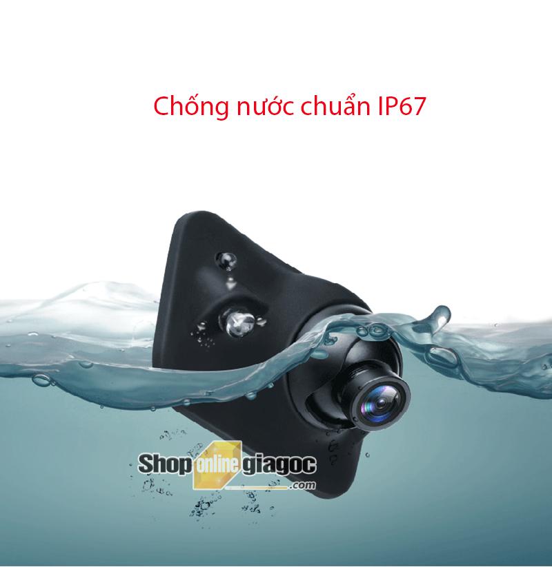 Camera gắn gương cập lề xoay 360 độ 2 LED