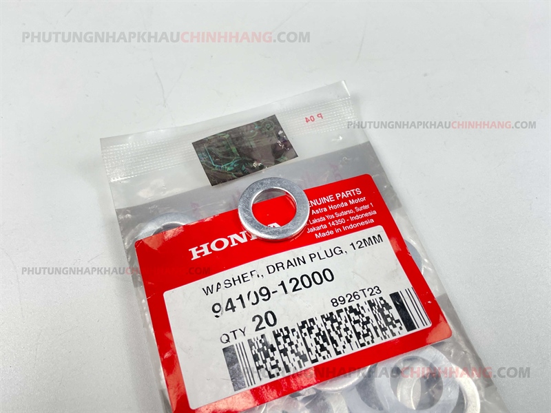 Lông đền ốc xả nhớt 12mm chính hãng honda indonesia 94109-12000
