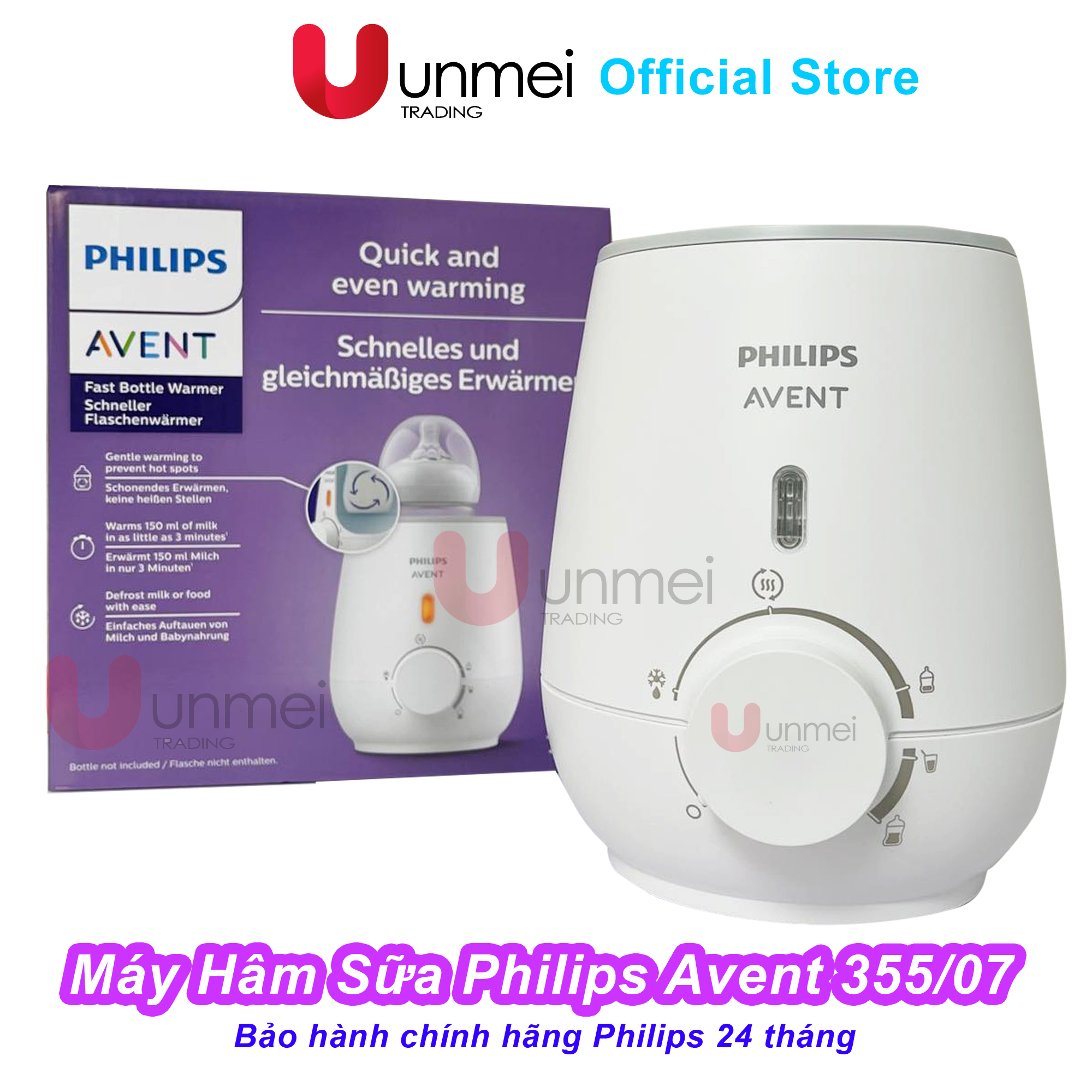 [Bảo Hành 24 Tháng Chính Hãng] Máy Hâm sữa & thức ăn siêu tốc Philips Avent 355/09