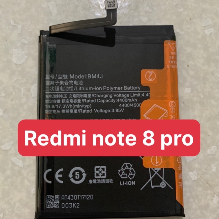 pin xiaomi Redmi note 8 pro mã BM4J (zin)