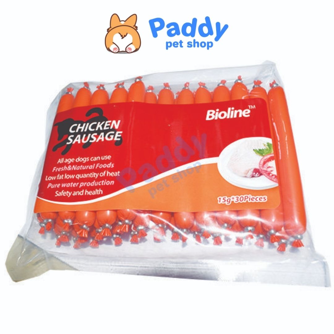 Xúc xích cho chó bioline nhiều vị thơm ngon 16g