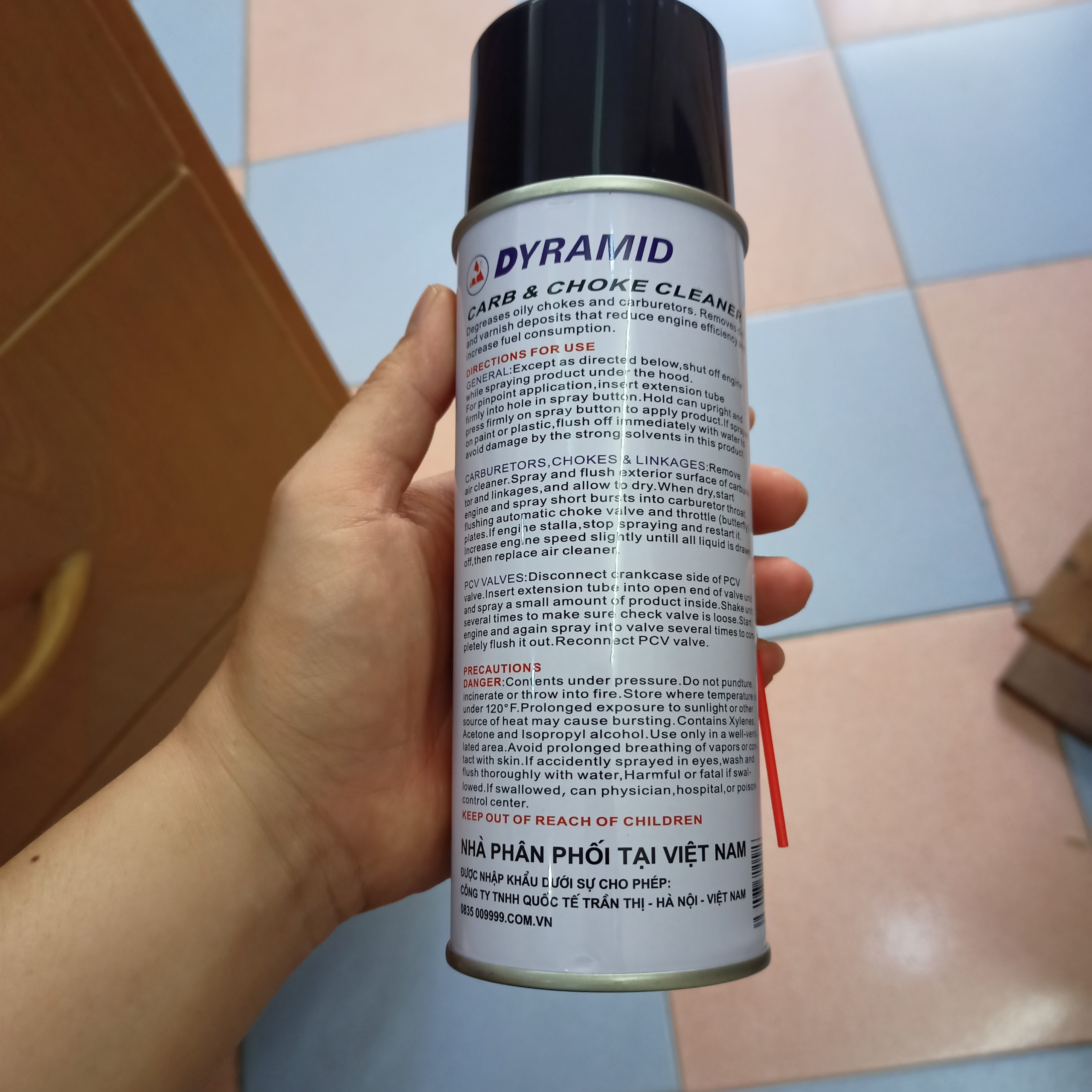 Vệ sinh bình xăng con DYRAMID Carburetor cleaner 450ml