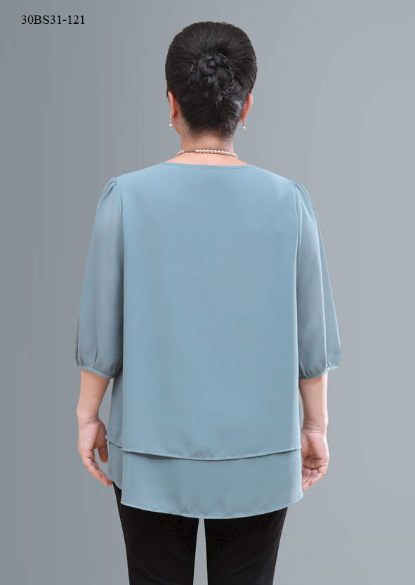 ÁO KIỂU 2 LỚP TRUNG NIÊN CHE BỤNG CAO CẤP