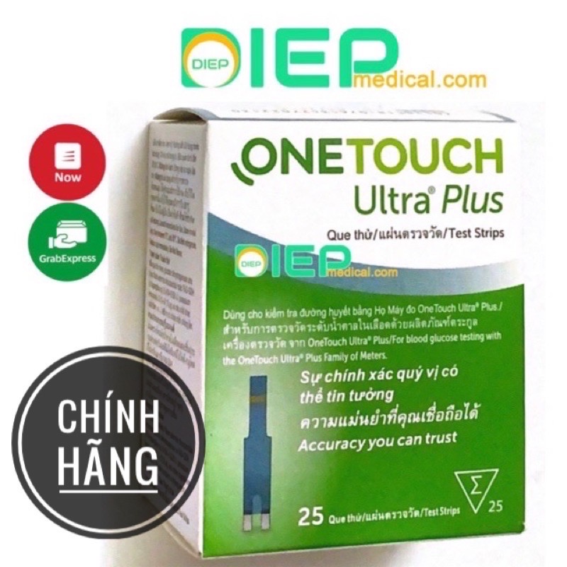 ONETOUCH ULTRA PLUS 25 QUE - Que thử đường huyết máy One Touch Ultra Plus