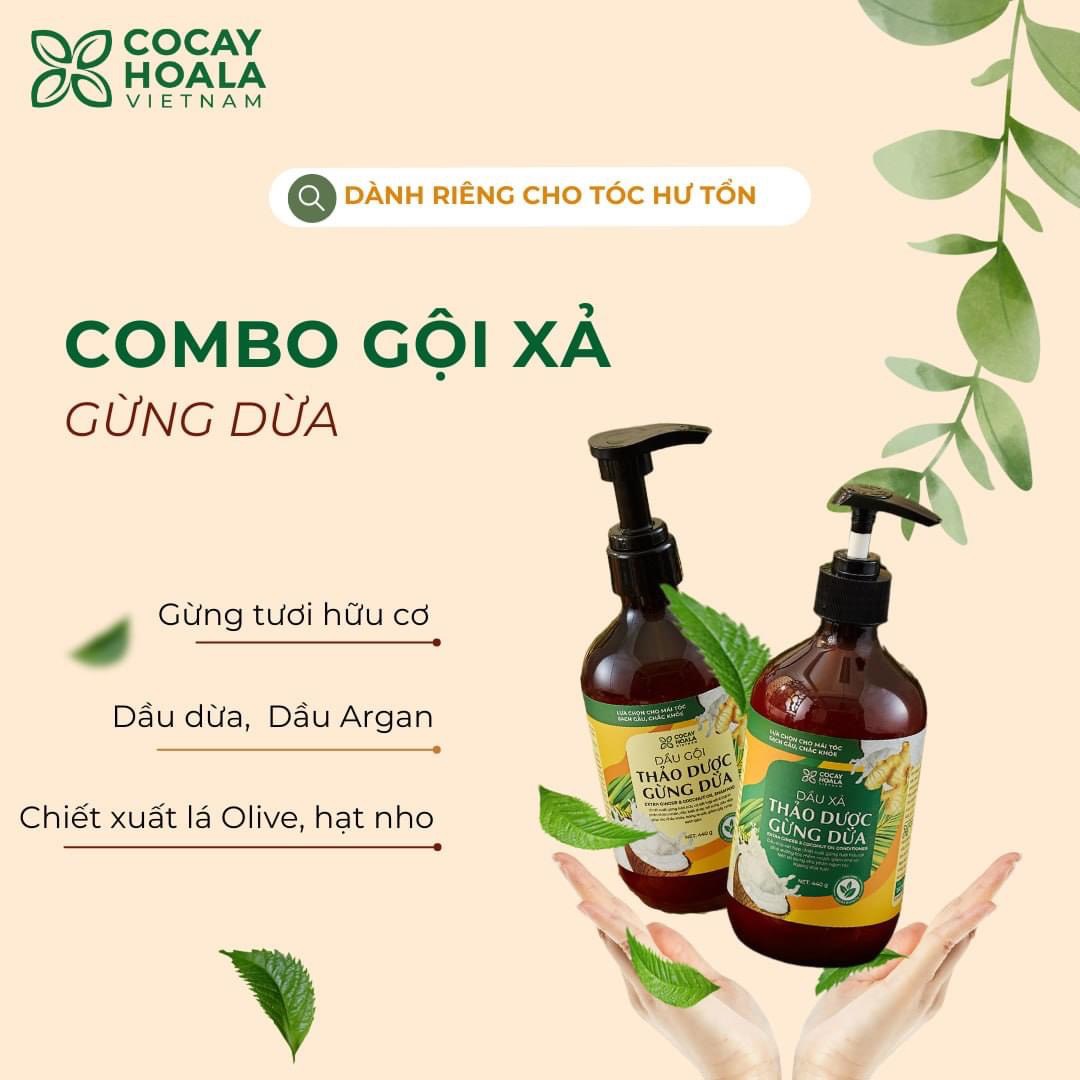 Cặp dầu gội gừng dừa