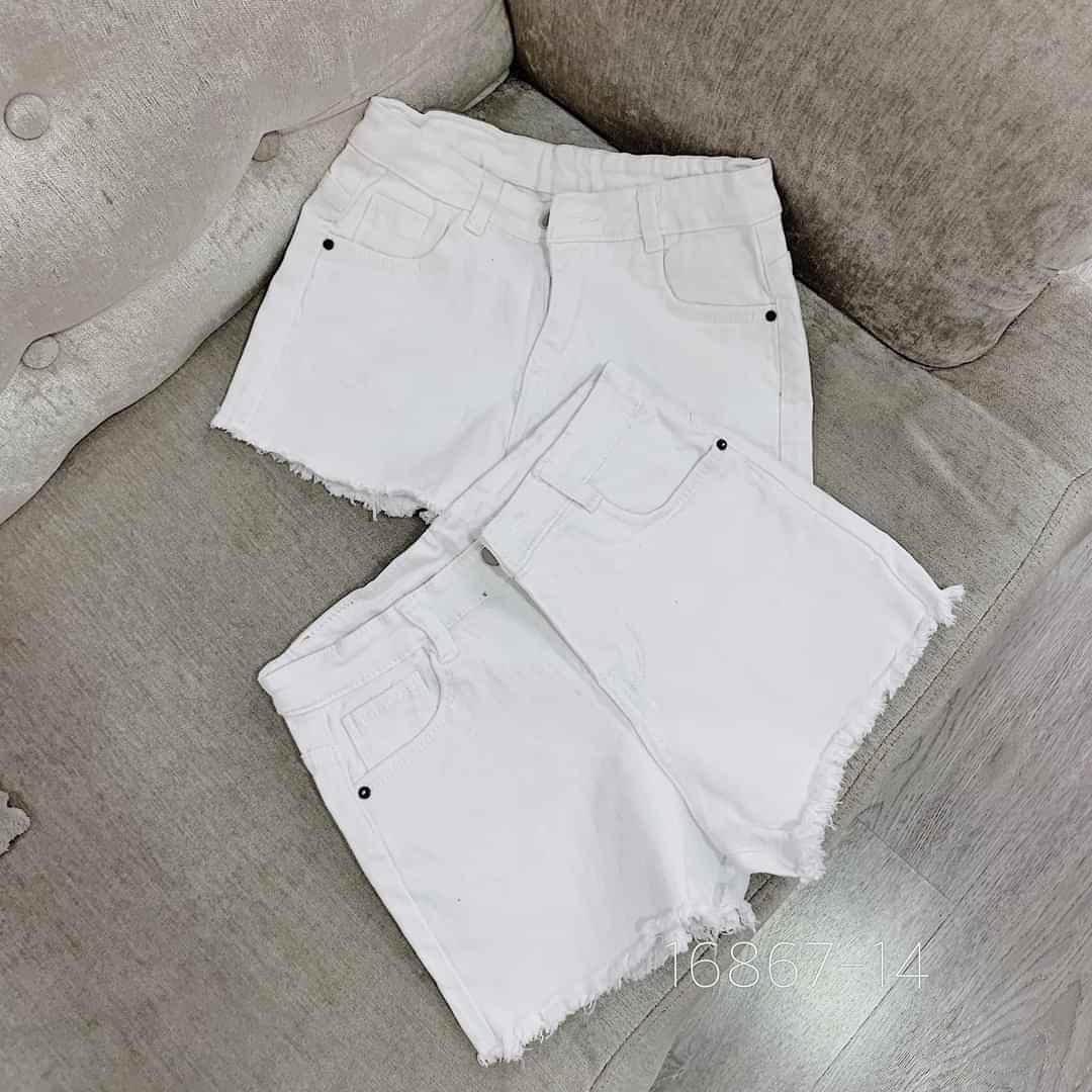 Quần short jean nữ TRẮNG TRƠN DST-1