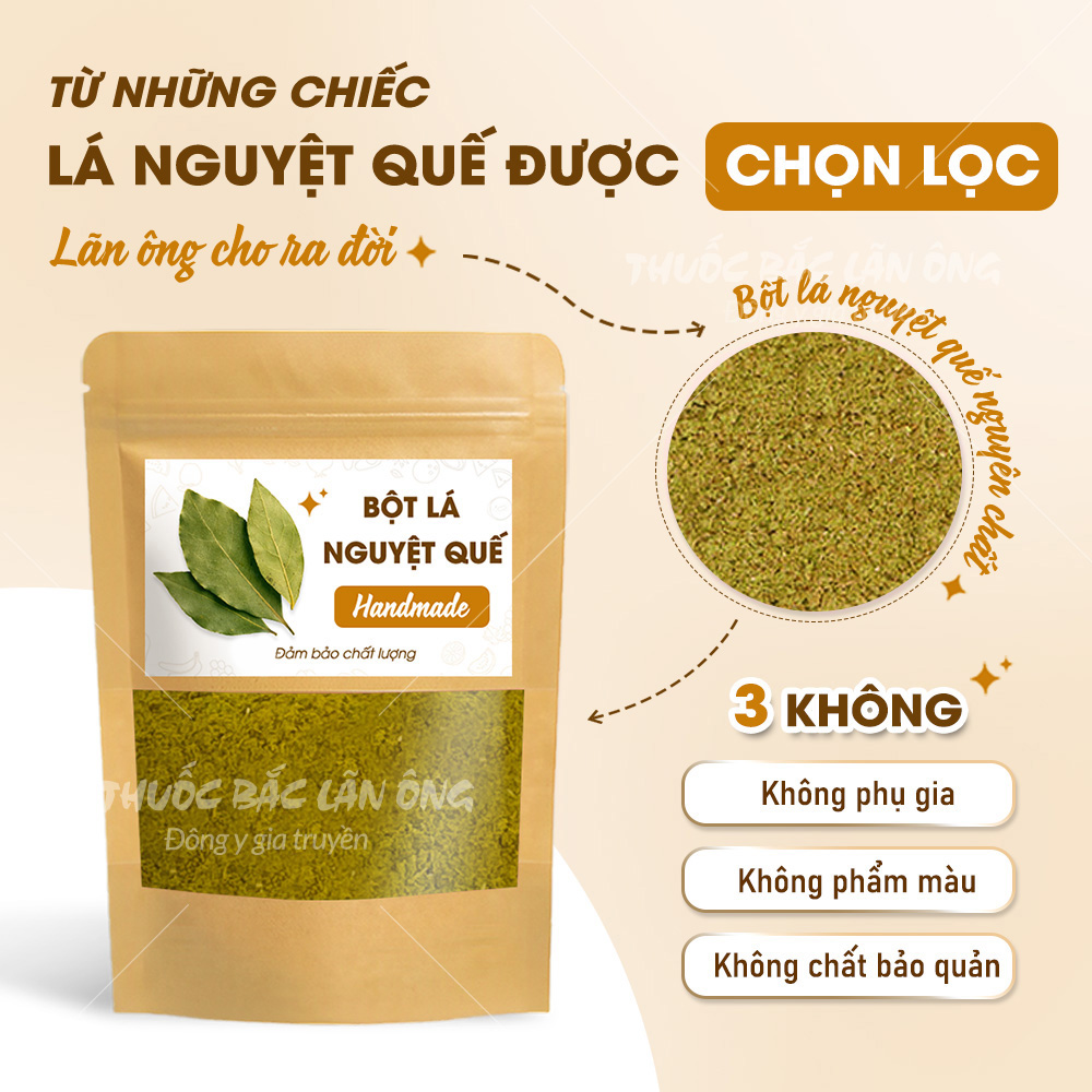 Bột lá nguyệt quế nguyên chất 1kg (Bột bay leaves, gia vị nấu ăn cho món Việt)