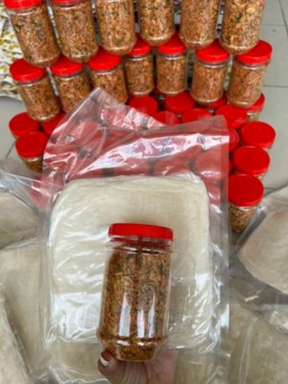 Bánh Tráng Phơi Sương Muối Tép Hành Phi 250G