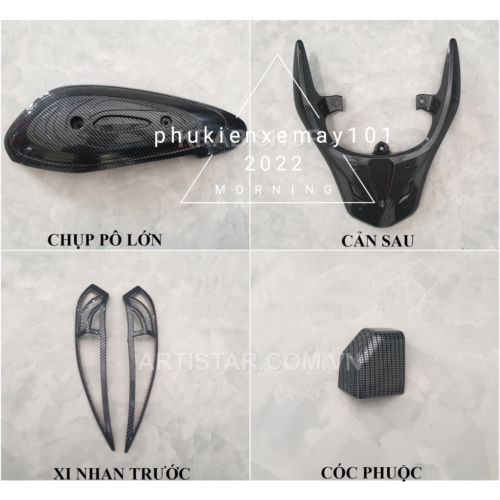 [Sh Mode 2020-2025] Ốp trang trí xe SH Mode 2020-2025 carbon Artistar