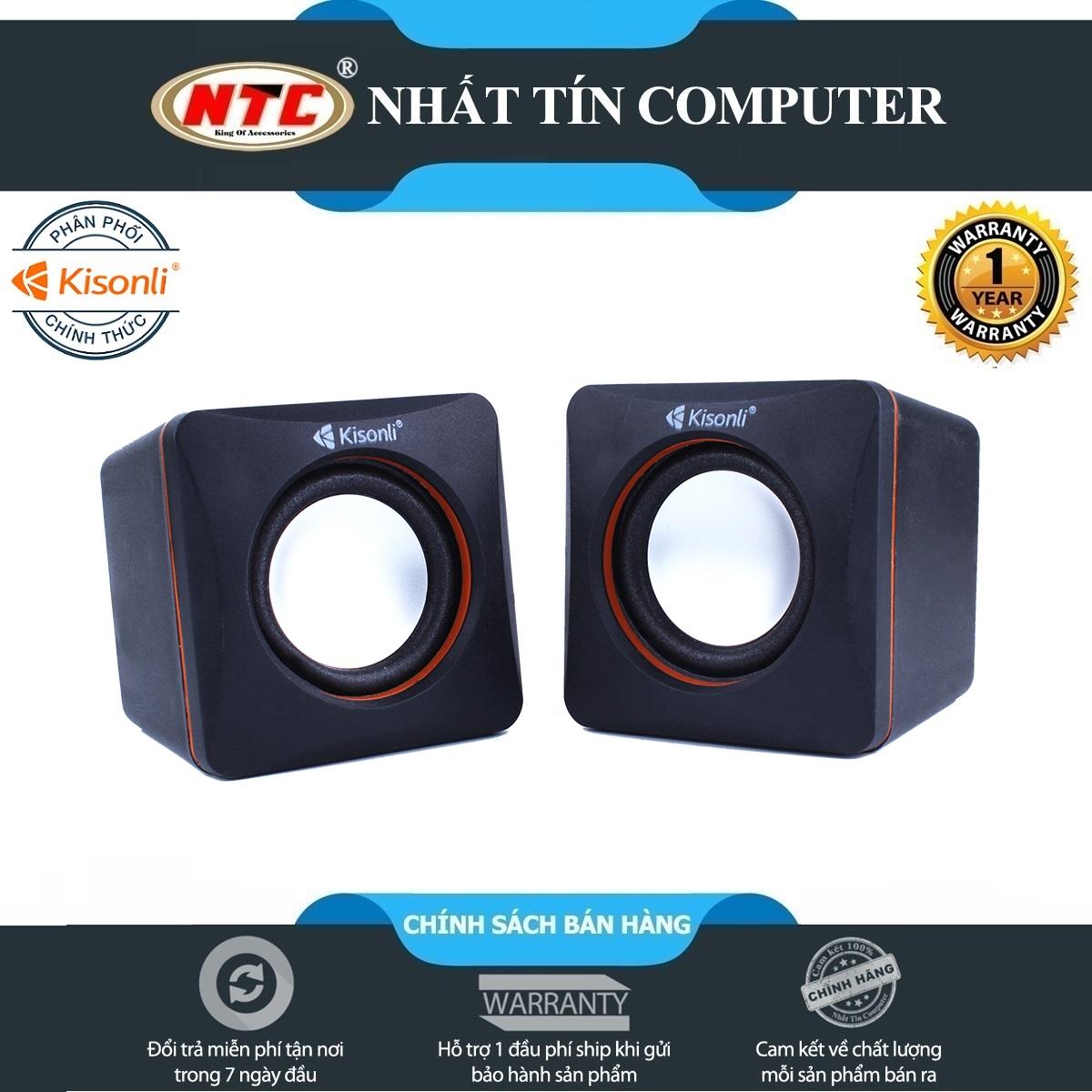 Loa vi tính 2.0 Kisonli V400 - Bảo Hành 12 Tháng (Đen) - Hãng phân phối chính thức