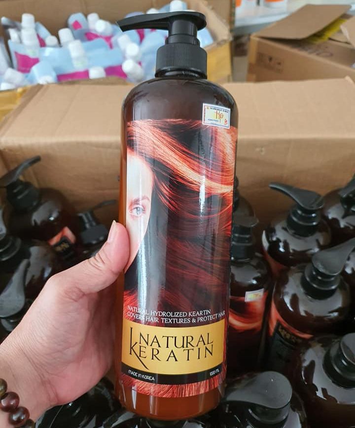 Keratin tươi phục hồi cho tóc hư tổn và kích bóng tóc natural keratin 1000ml