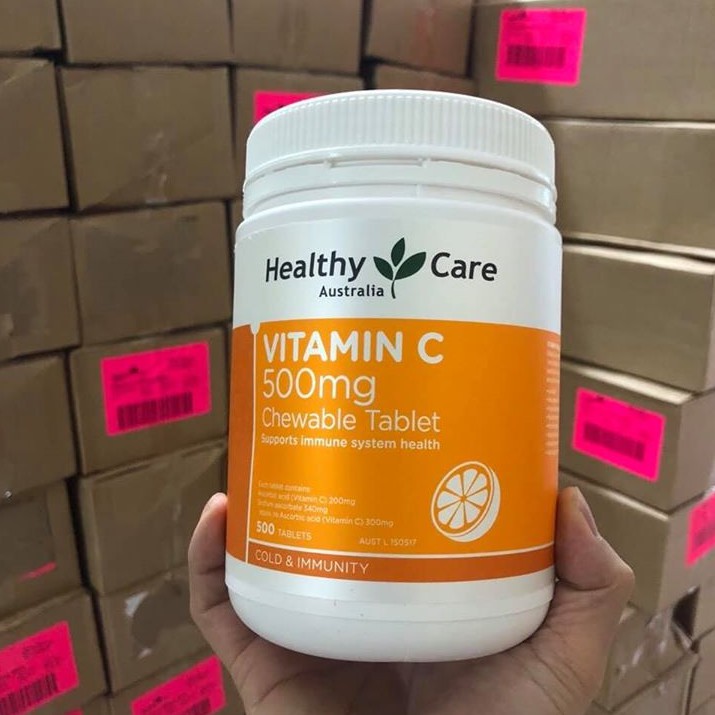 Vitamin C Ngậm Healthy Care Úc Mẫu Mới