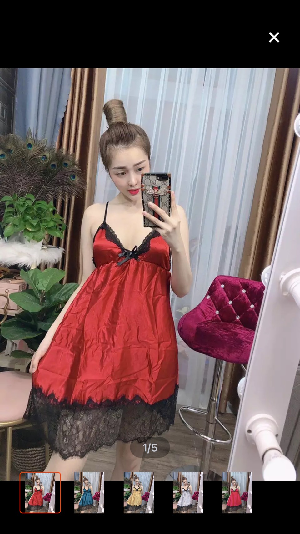 ĐẦM PHI BÓNG PHỐI REN ĐEN FREESIZE DƯỚI 55KG
