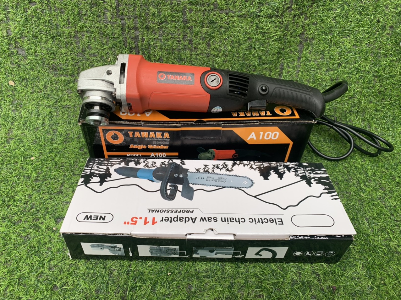 Máy mài tanaka 950w,tặng kèm lưỡi cưa xích