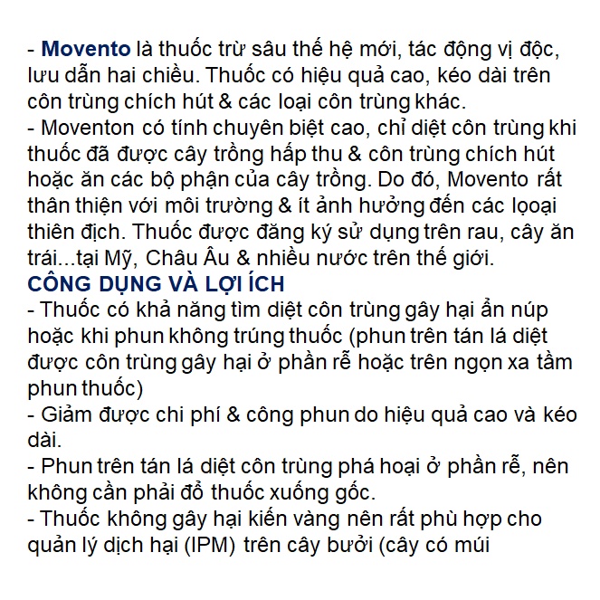 [FreeShip] Chế Phẩm Sinh Học Movento 150 OD Lọ 100ml